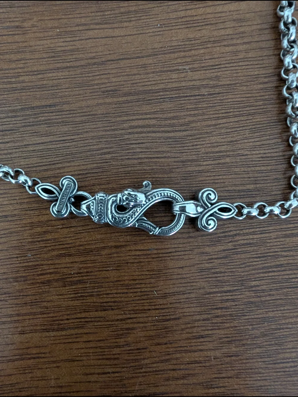 KONSTANTINO Sterling Silver Chain Necklace with Decorative Clasp